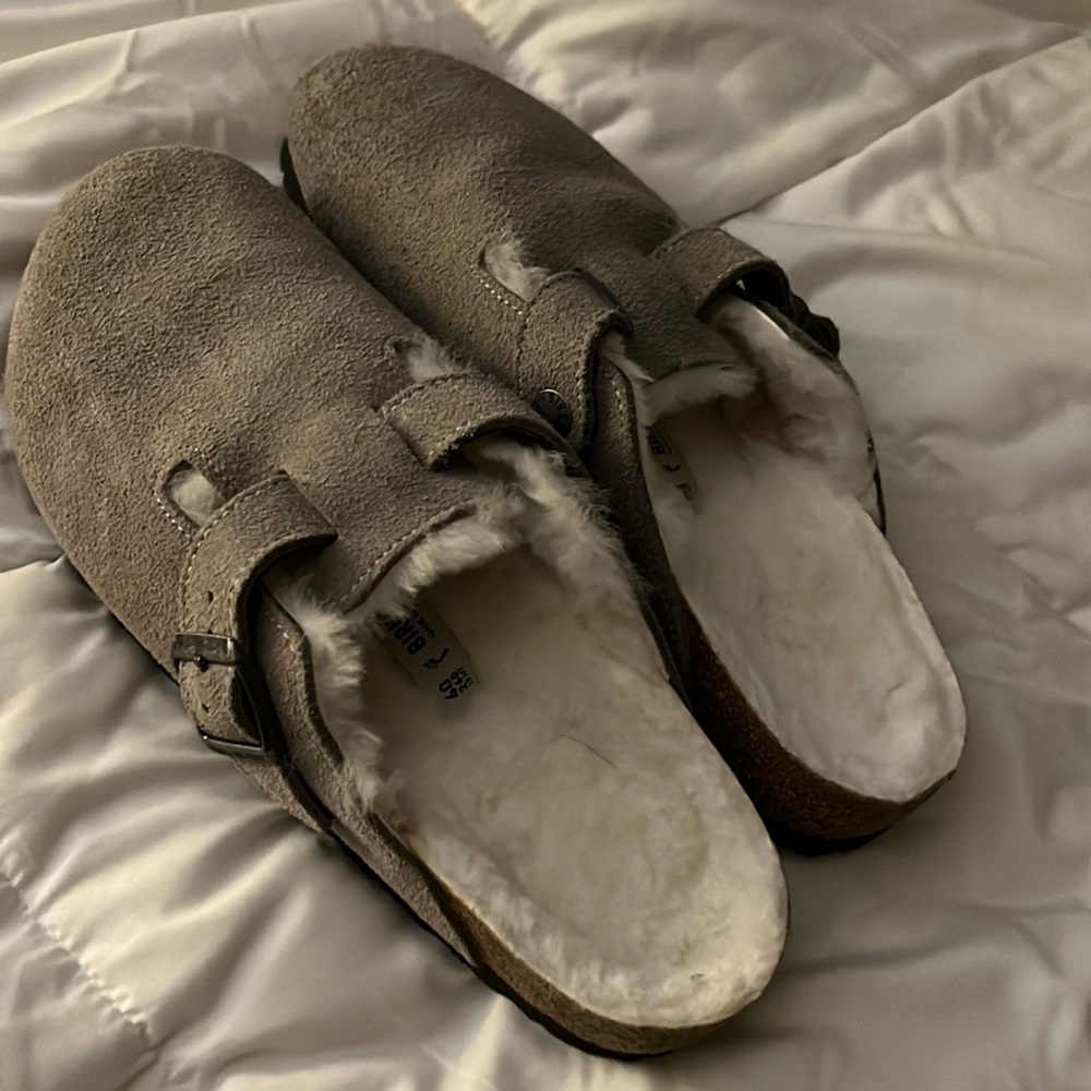 Birkenstock Boston Genuine Shearling Lined Clog Sandals